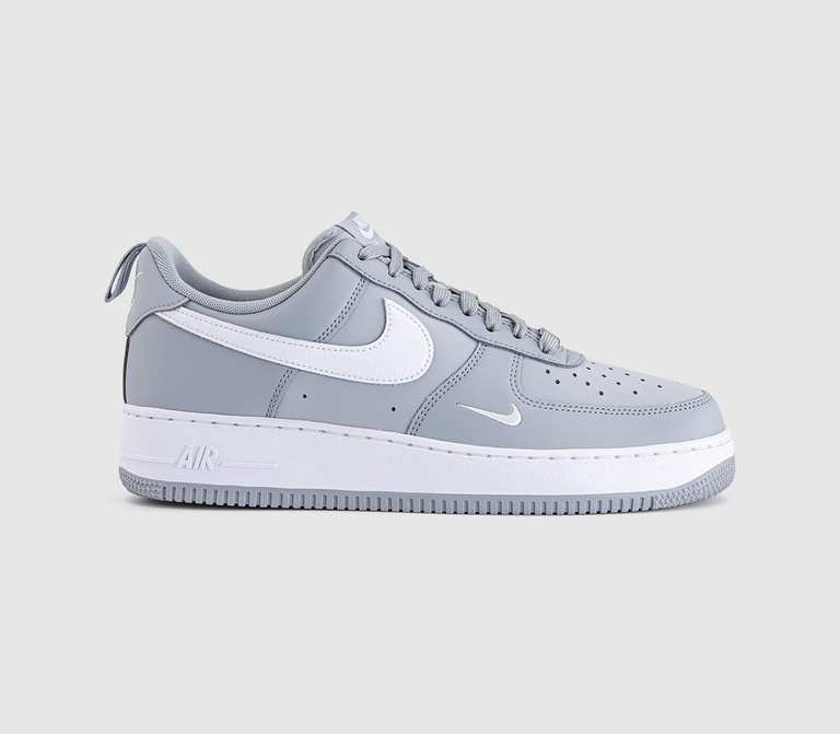 Men's Air Force 1 07 Trainers Wolf Grey White Wolf Grey - All Sizes Available
