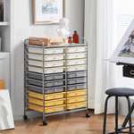 20 Drawers Plastic Storage Cart - w/Voucher, Sold & Dispatched By Yaheetech UK