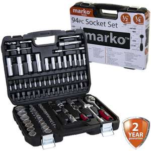Marko 94 piece 1/4 & 1/2 inch socket set - onlineretailers