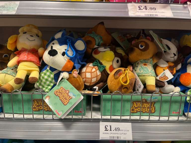 Animal Crossing plush key rings £1.49 instore at Home Bargains Cardiff