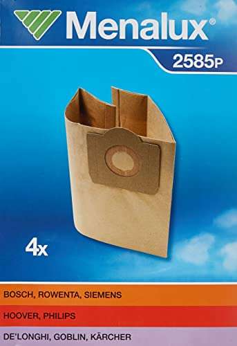 Menalux 2585 P 4x Vacuum Cleaner Bags for Siemens / Bosch / Fakir / Hoover / Philips / Rowenta