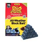 The Big Cheese Rat and Mouse Poison (30 x 10 g) - Rodent Killer, Rat Poisoning Blocks, Blue