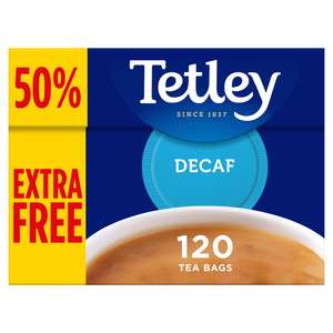 Tetley Decaf 120 Tea Bags 375g