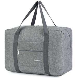 for Easyjet Airlines Cabin Bag 45x36x20 Underseat Foldable Travel Duffel Bag Holdall Tote Carry on Luggage 25L - Grey - Sold by Narwey /FBA