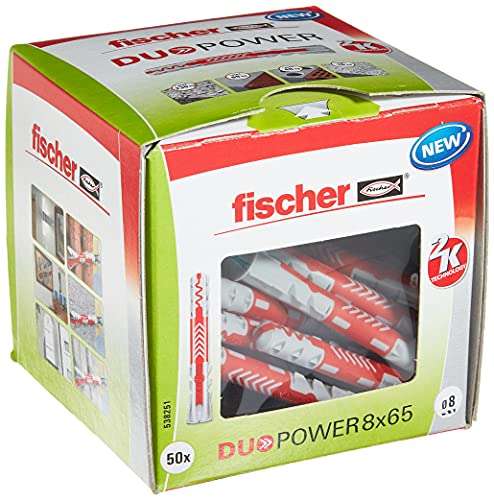 Fischer Duopower Nylon High Performance Plug 8 x 65mm 50 Pack £4.90 @ Amazon