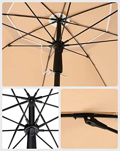 SONGMICS Parasol 160 cm, Sun Protection, UPF 50+, Beach Umbrella Sold by Songmics FBA