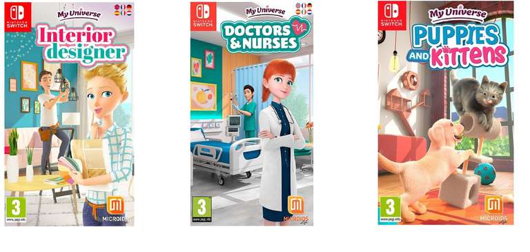 My Universe Interior Designer / Doctors And Nurses/ Puppies And Kittens (Nintendo Switch) £15.95 @ Game Collection