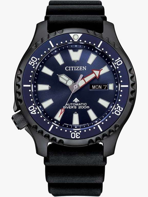 Citizen Promaster NY0158-09L Diver Automatic Black PU Strap Watch with code
