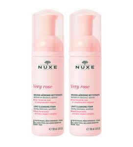 Nuxe Very Rose Light Cleansing Foam Duo 2 x 150ml Plus Free Gift now £13.95 with code + Delivery £2.49 Free on £30 Spend From Escentual