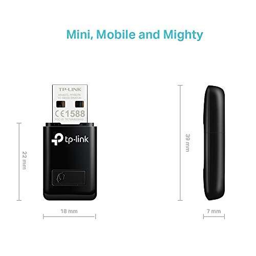 TP-Link 300Mbps Mini Wireless N USB WiFi Adapter,USB 2.0 - £6.98 @ Amazon