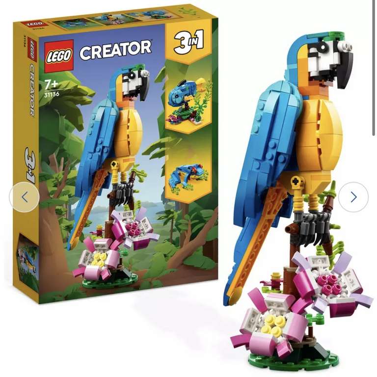 LEGO 31136 Creator 3 in 1 Exotic Parrot £16 / LEGO 31135 Creator 3 in 1 Vintage Motorcycle £10 + free collection @ Argos