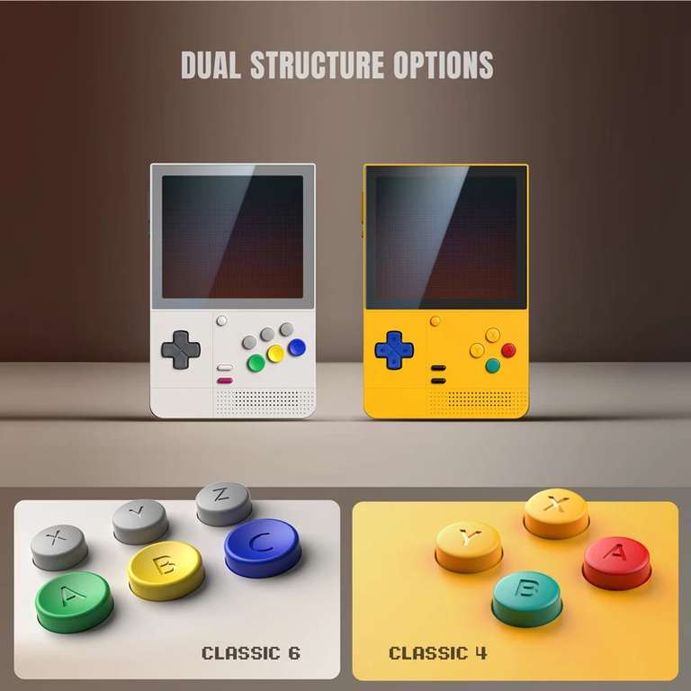 Retroid Pocket Classic Handheld Game Console PKM Yellow or Classic