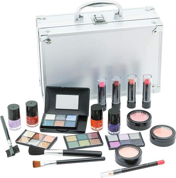 Color Workshop-Bon Makeup Set-Fashion Train Case with Complete Professional Makeup Kit £8.46 with Voucher @ Amazon | hotukdeals