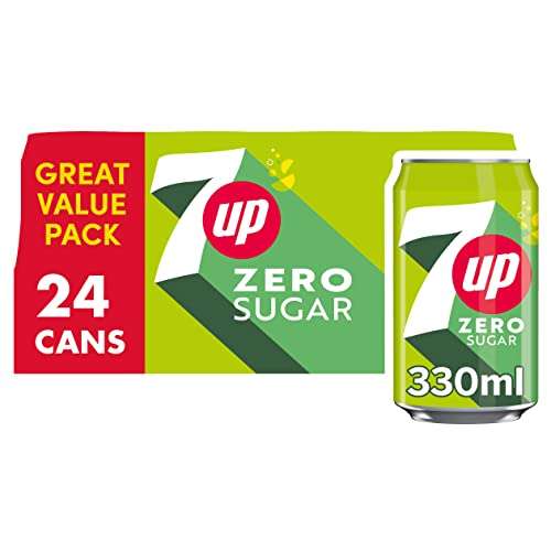 7UP Zero Lemon & Lime Cans 24 x 330ml - £6.08 / £5.74 S&S