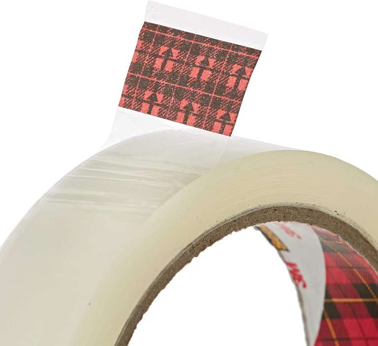 Scotch Clear Tape, Pack of 6 Rolls, 25 mm x 66 m - Strong and Sticky Tape