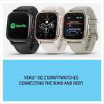 Garmin Venu Sq 2 GPS Smartwatch with All-day Health Monitoring, White and Cream Gold