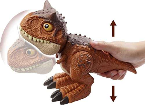 Jurassic World Chompin’ Carnotaurus Toro Dinosaur Action Figure Camp Cretaceous with Button-Activated Chomping + Motions £13.40 @ Amazon