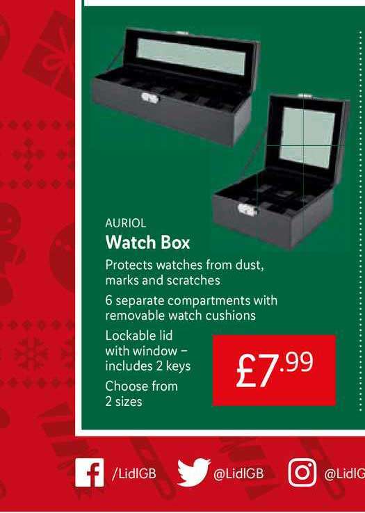 LIDL Auriol Watch Box £7.99 instore @ Lidl