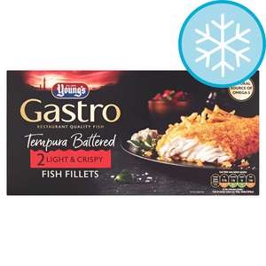 Youngs Gastro 2 Tempura Battered Fish Fillets 270G £2 (Clubcard Price) @ Tesco