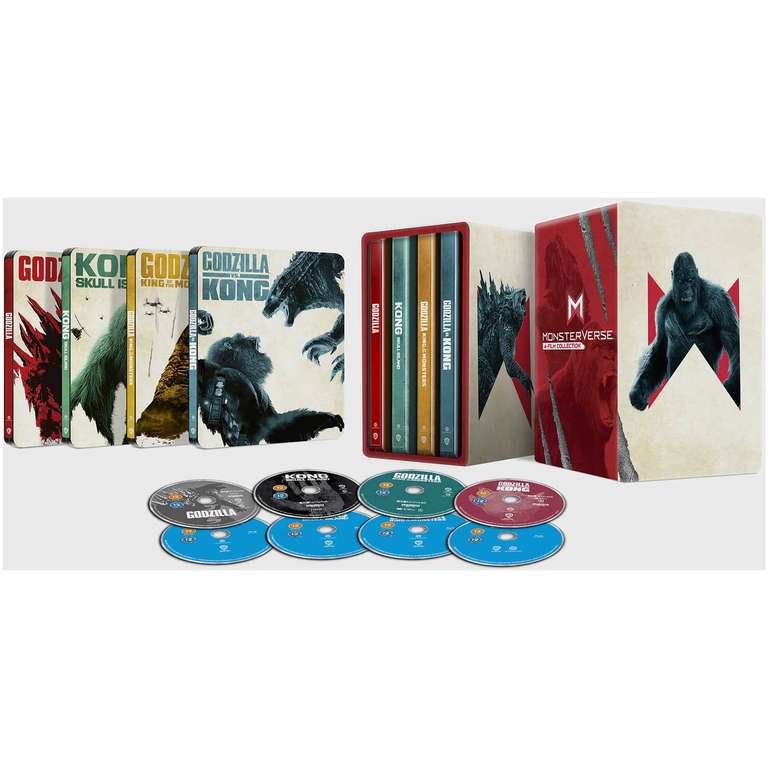 MonsterVerse: Zavvi Exclusive 4K Ultra HD 4-Film Steelbook Collection [4K UHD + Blu-ray] £39.99 + £1.99 p&p delivered @ Zavvi