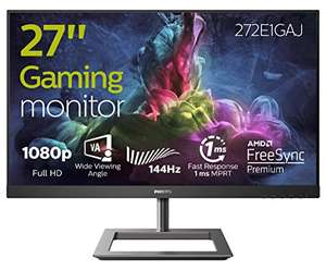 Philips ‎272E1GAJ/89 Gaming Monitor 27 Inch FHD, 144 Hz, 1ms, VA, AMD FreeSync, Built in Speakers - £126.70 @ Amazon