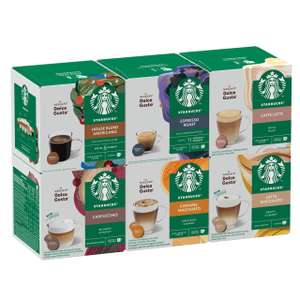 STARBUCKS Mixed Cup Variety Pack by Nescafé Dolce Gusto Coffee Pods 6 x 12 (72 Capsules) - £9.70 / £8.62 S&S + Voucher