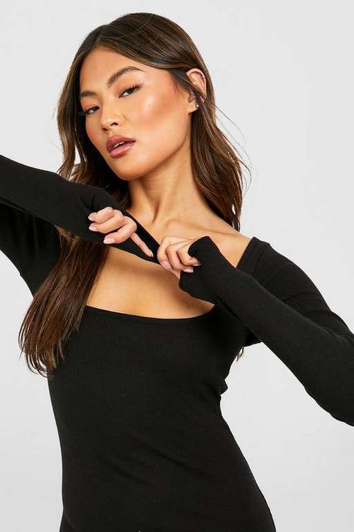 Basic Sqaure Neck Mini Dress + Free Delivery Code