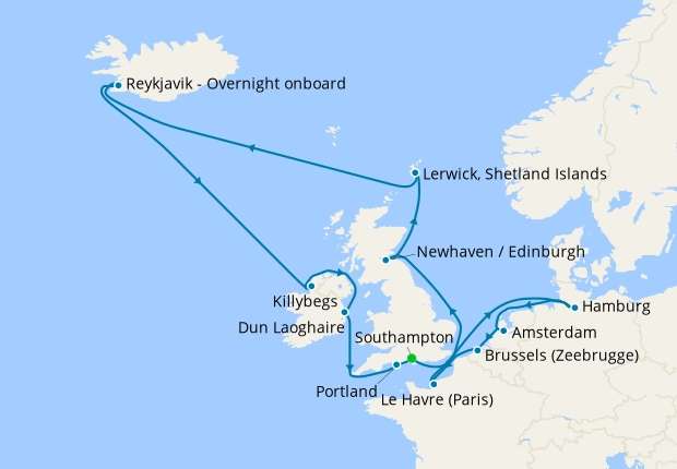 *Solo* 16 Nights Cruise: Iceland & Northern Europe - *Full Board* - 15th Sept - NCL Getaway - Inside Cabin