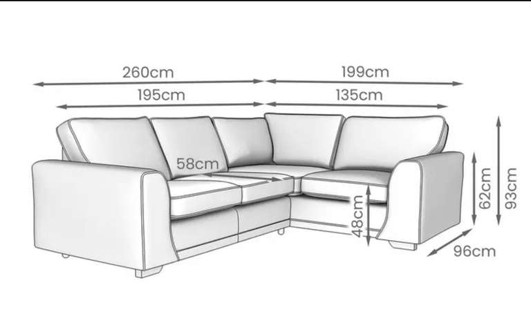 Orka Bundle Express Left Hand Facing Arm Open End Corner Sofa and Large Storage Footstool Bundle