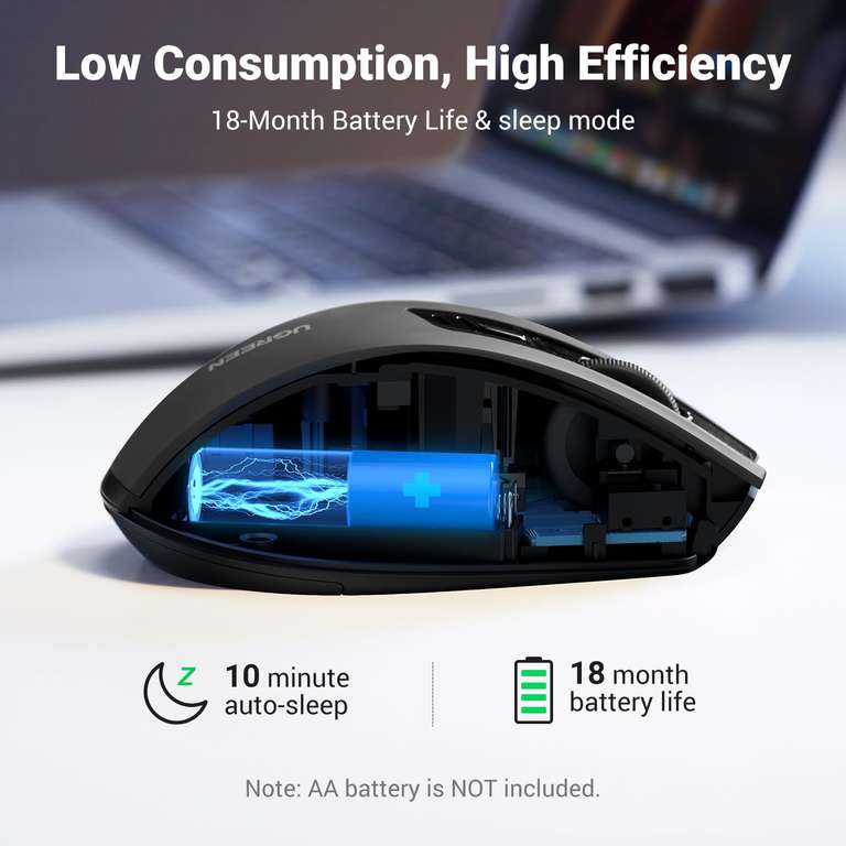 UGREEN 2.4G Wireless Mouse - Black - Sold by UGREEN GROUP LIMITED UK FBA