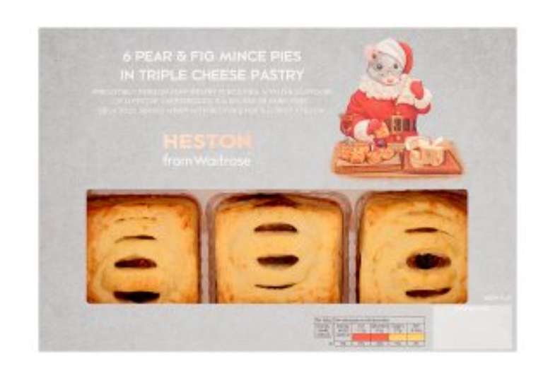 Heston from Waitrose Pear & Fig MincePies in Cheese Pastry 2 for £4 at Waitrose