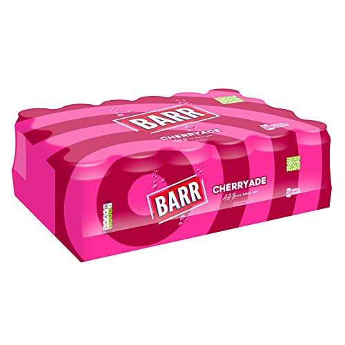 BARR 24 Pack Cherryade, Zero No Sugar Cherry Flavoured 24 x 330ml Cans - £5.95 - £6.65 with S&S
