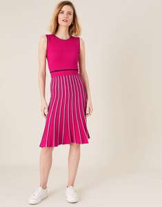 Monsoon MIMI RIBBED KNIT SLEEVELESS DRESS PINK £19 + P&p or Free store collection @ Monsoon