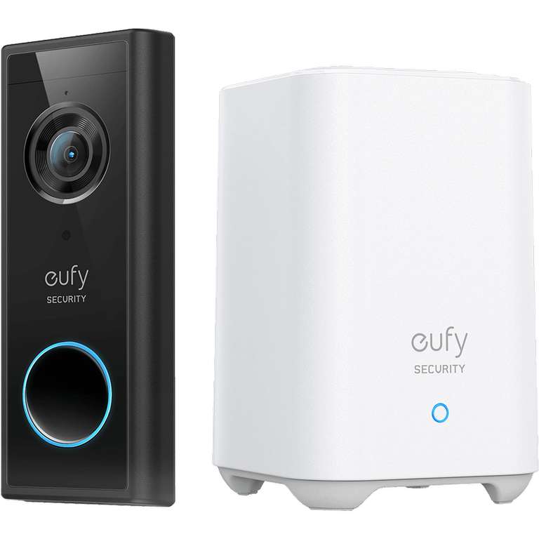 Eufy 2K Video Doorbell with HomeBase 2 Smart Doorbell, No Monthly Fee - W/Code | Sold by AO (UK Mainland)