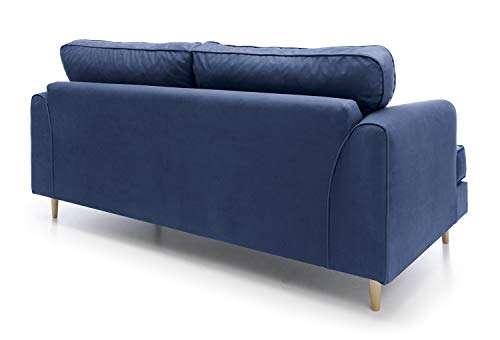 Abakus Direct Oxford Blue Water Repellent Velvet Fabric 3 Seater Couch (Green & Gray Also Available) - £199 @ Amazon Sold by Abakus Direct