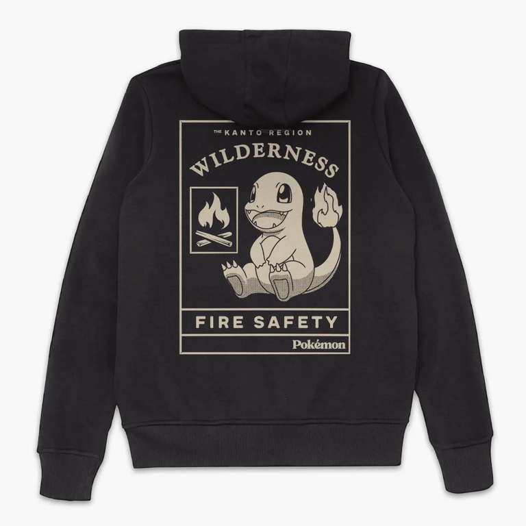 Pokémon Charmander Fire Safety Hoodie - Black with code