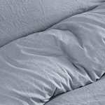 Sleepdown 100% Pure Cotton Plain Dye Grey Duvet Cover Quilt Pillow Cases Bedding Set Soft Easy Care - King (230cm x 200cm) - £14.91 @ Amazon