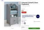 Colonial 3 Shelf 2 Door Bathroom Cupboard - £24 + £4.99 delivery @ Studio