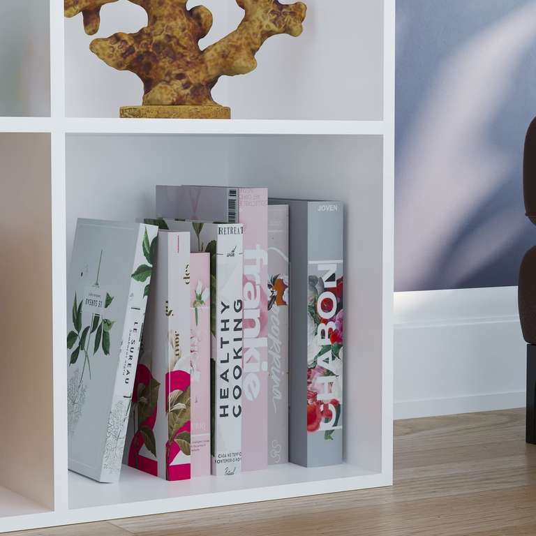 Vida Designs Durham Cube Bookcase Storage Organiser (6 Cube, White) £20 ...