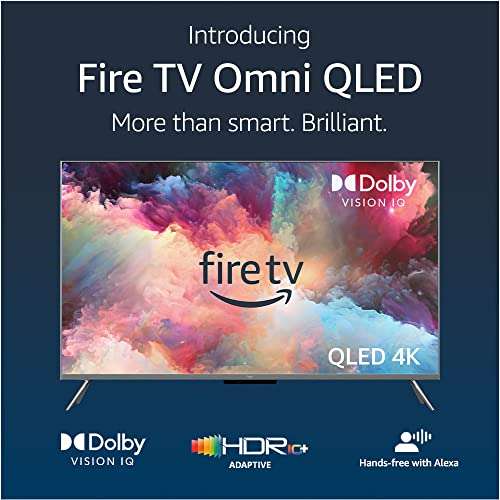 Amazon Fire TV 65" Omni QLED - Dolby Vision IQ, HDR10+, 80 Local Dimming Zones £699 (55" £499) @ Amazon