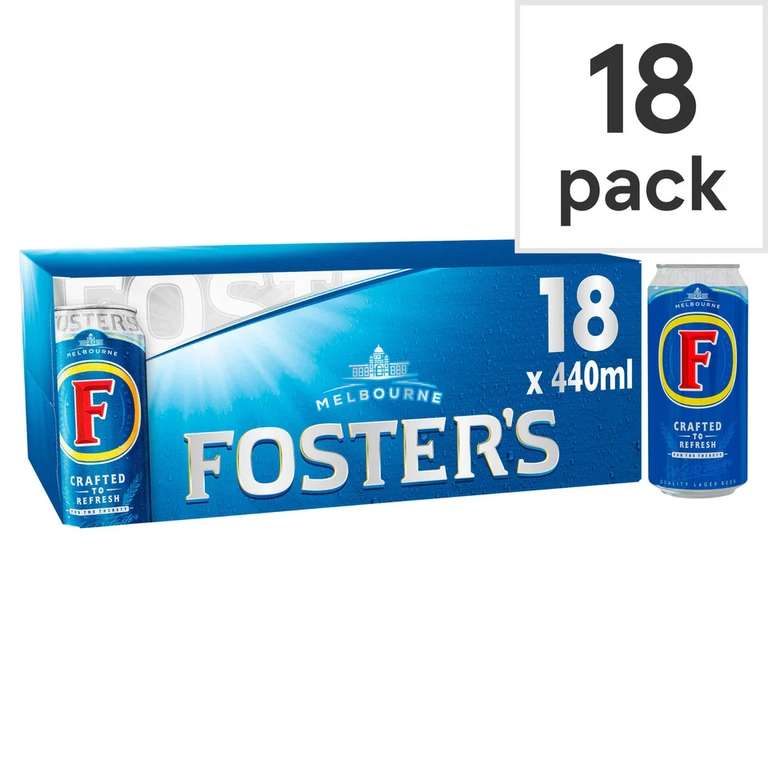 Foster's Lager Beer Can 18x440ml (clubcard price)