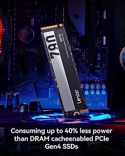 Lexar NM790 2TB SSD, M.2 2280 PCIe Gen4x4 NVMe 1.4 Internal SSD, Up to 7400MB/s Read, Up to 6500MB/s Write,