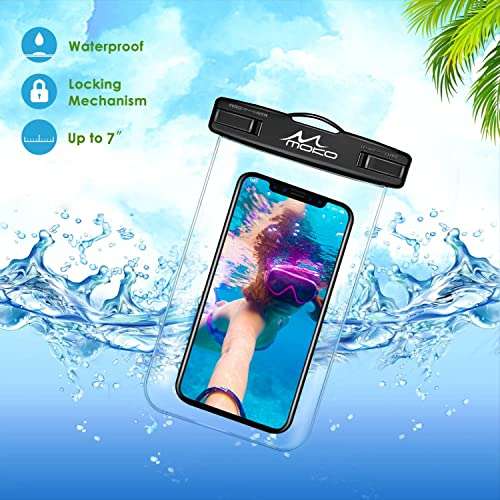 MoKo Waterproof Phone Pouch [3 Pack], Underwater Clear Phone Case KnoWhite