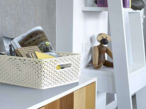 Curver My Style Medium Rectangular Storage Basket, Vintage White, 13 Litre, 35 x 30 x 13 cm - £2.25 @ Amazon