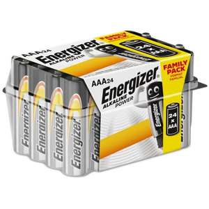 Energizer AAA Alkaline Power Batteries - 24 Pack £6.99 (Free Click & Collect / £4.95 UK Mainland Delivery @ Robert Dyas