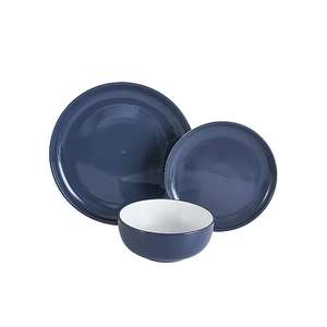 Blue Two Tone Dinner Set (12 Piece) - Reduced With Free Click & Collect