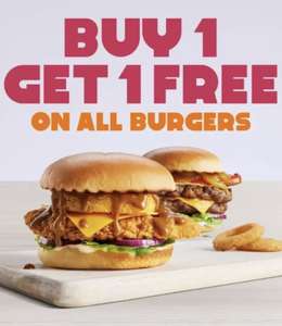 Two burgers for the price of one, every Friday (Prices starting from £8.69 cheeseburger , may vary by restaurant)