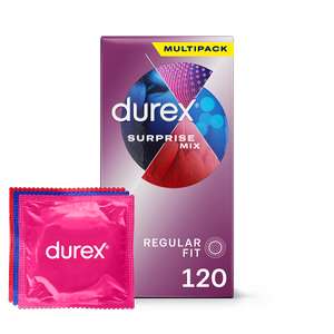 120 Variety Pack Durex Surprise Me Condoms £33.44 (28p each) FREE POSTAGE or 60 x Thin Feel Condoms £17.28 with code (£3.99 postage) @ Durex