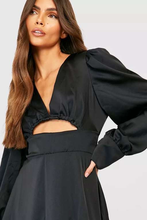 Cut Out Satin Dress - £7 + Free Delivery With Code - @ Debenhams sold by Boohoo