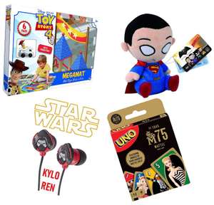 Get Any 4 Toys For £15 e.g Mattel Uno / Toy Story Vehicle Mat / Funko Superman Toy Plush & Star Wars Headphones All 4 Delivered @ TopToys2u